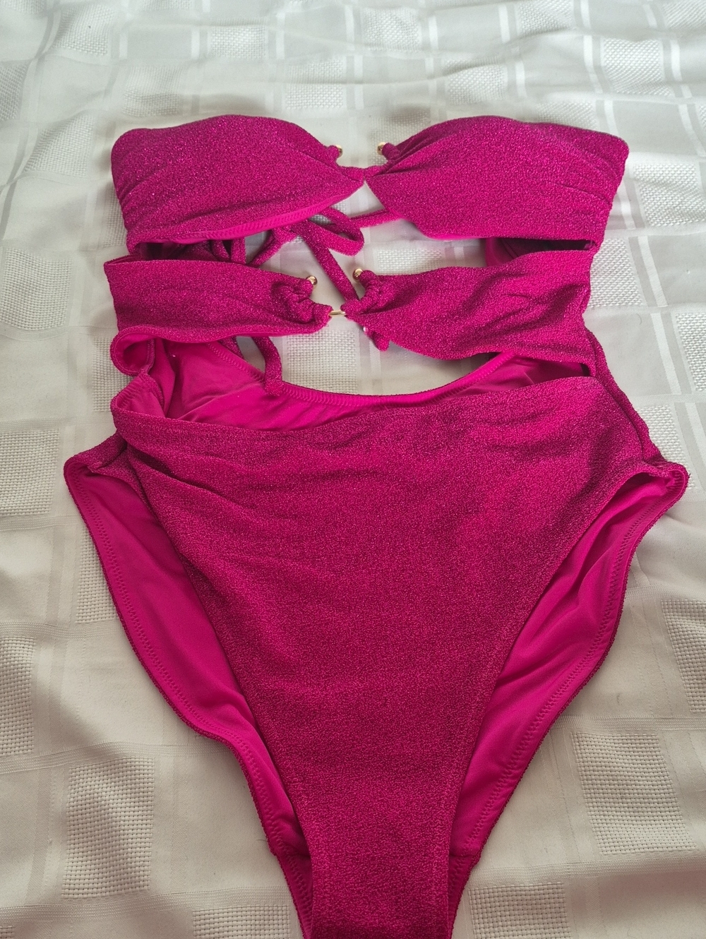 Victoria's Secret Fuchsia Cutout One-Piece Swimsuit - Picture 16 of 16